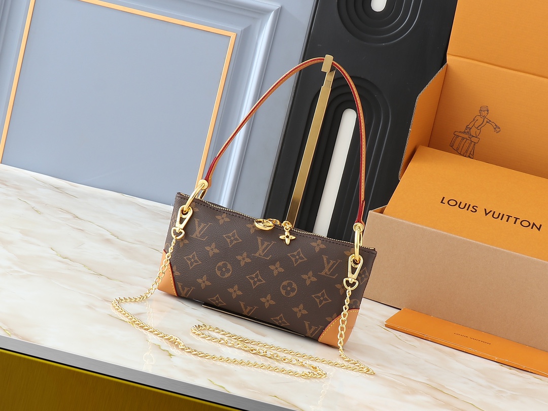 LV Classic Handbag Monogram Empreinte Magnetic Lock